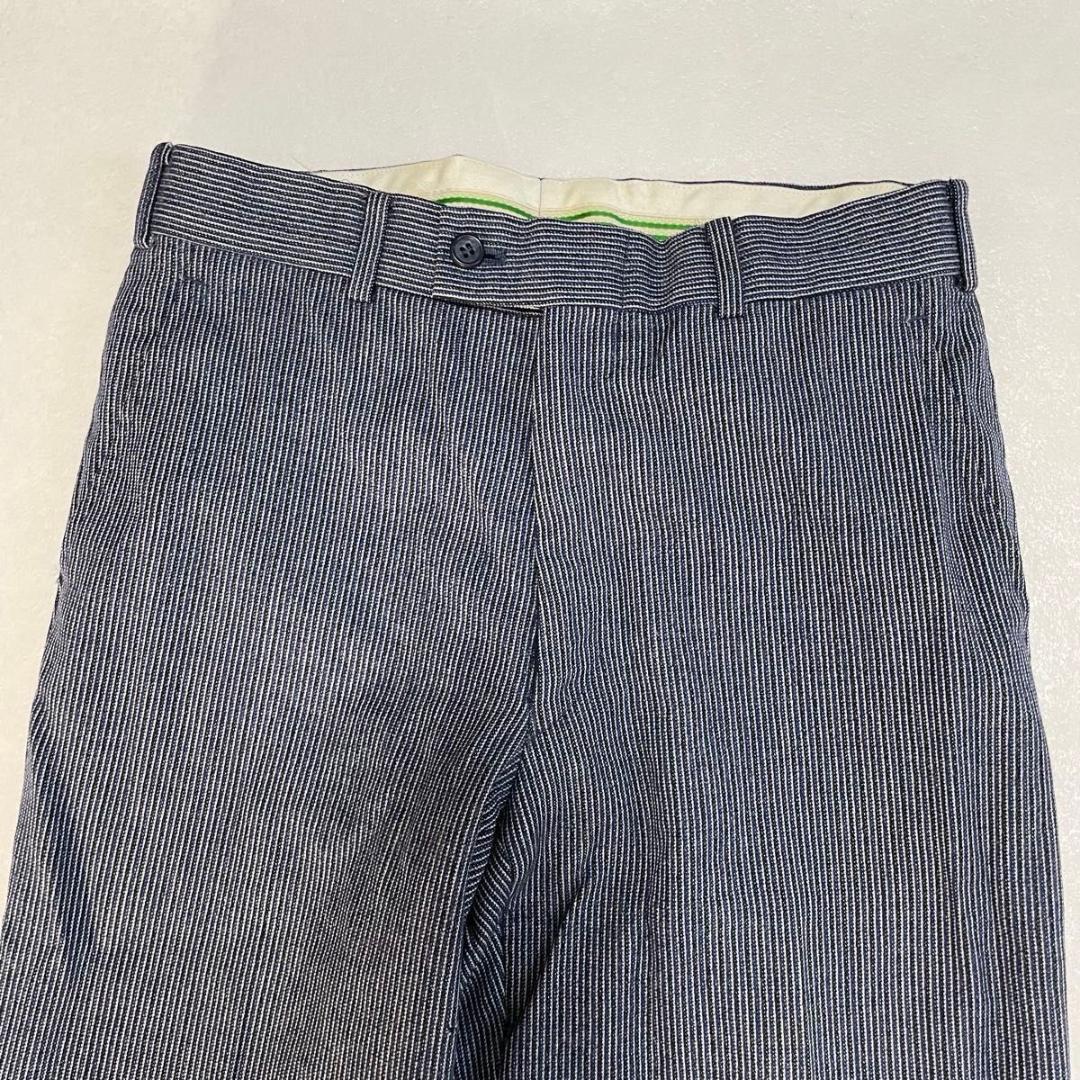 90s セットアップ ダブルスーツ ネイビーストライプ 成人式 ヒッコリー