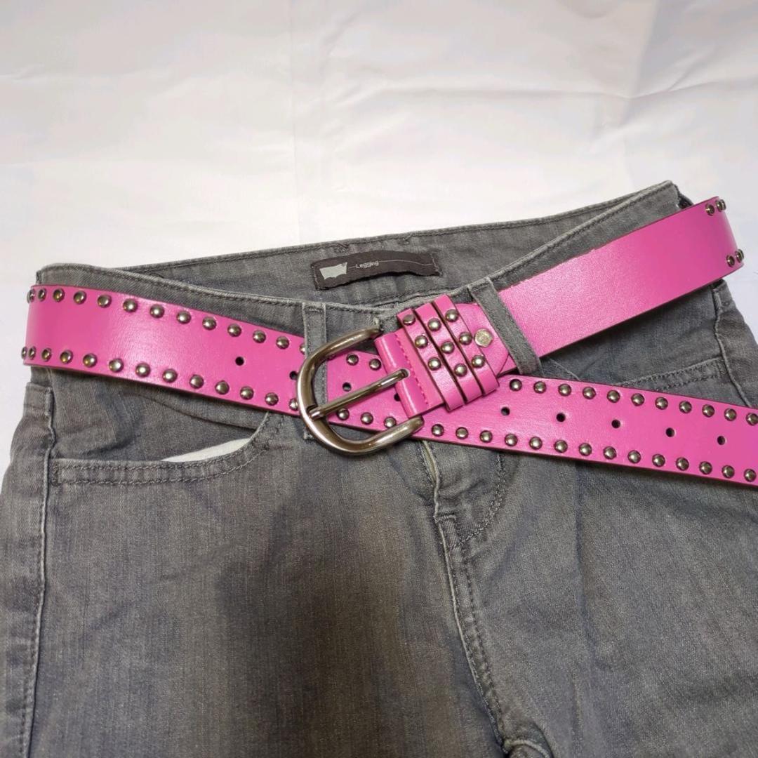 ベルト ピンク スタッズ y2k スケーター 平成 ロック パンク ギャル