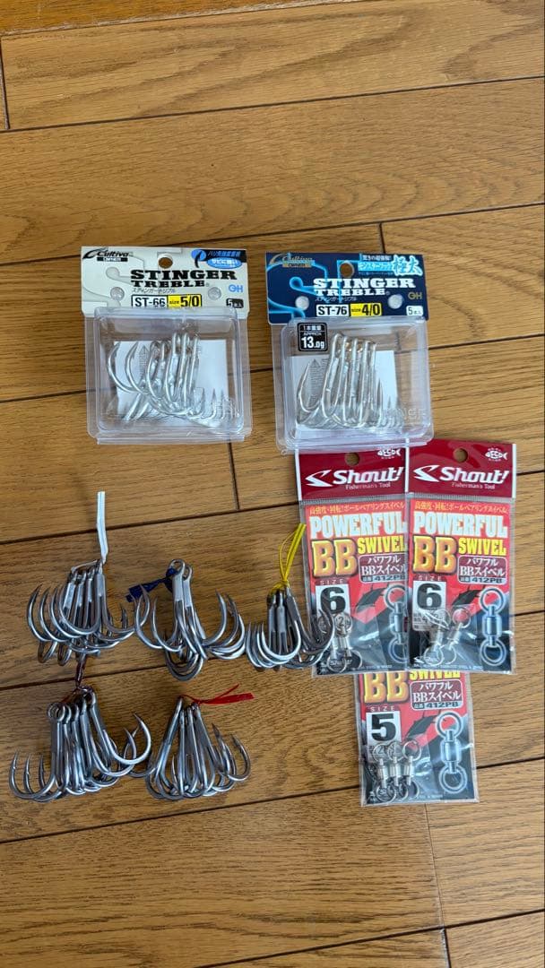 マグロ、ヒラマサ、青物キャスティングルアーとフック、リーダーの