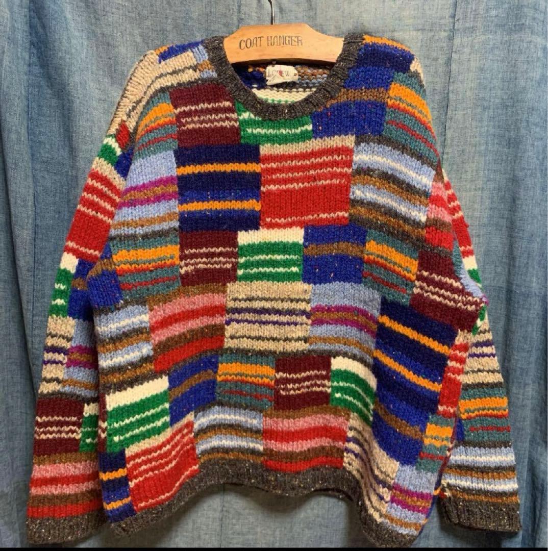 90年代 名作 ジェイクルー パッチワーク ニット セーター - メルカリ