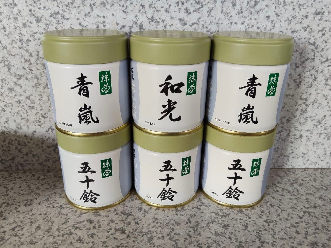 宇治 丸久小山園 抹茶 和光 五十鈴×3 青嵐×2【40g缶3種6個セット】 宇治 丸久小山園 抹茶 和光 五十鈴 青嵐【40g缶3種6個セット】 Amazon