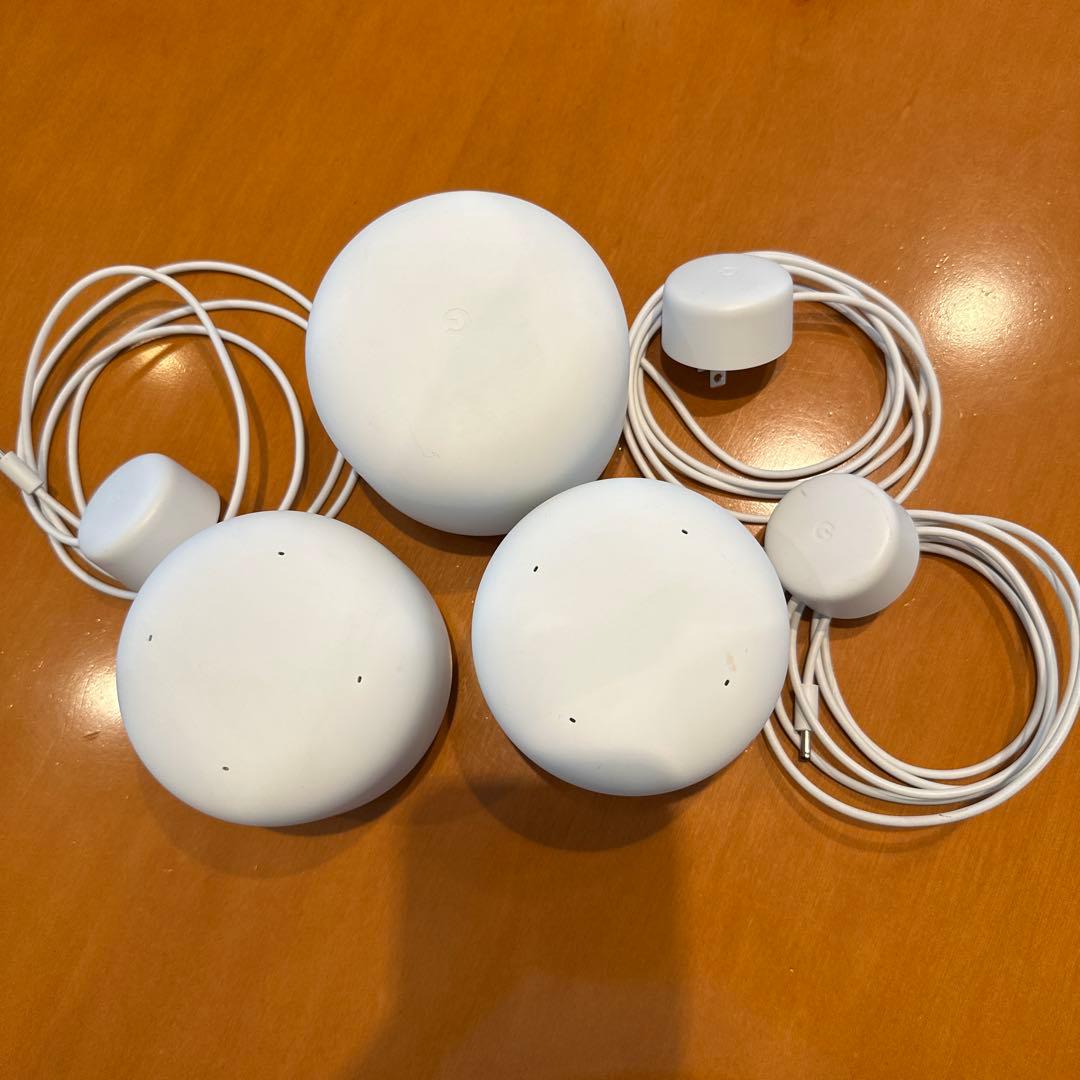 Google 無線LANルーター 3台セット H2D Google製の無線LANルーター「Google Wifi」を3台連携させてメッシュ