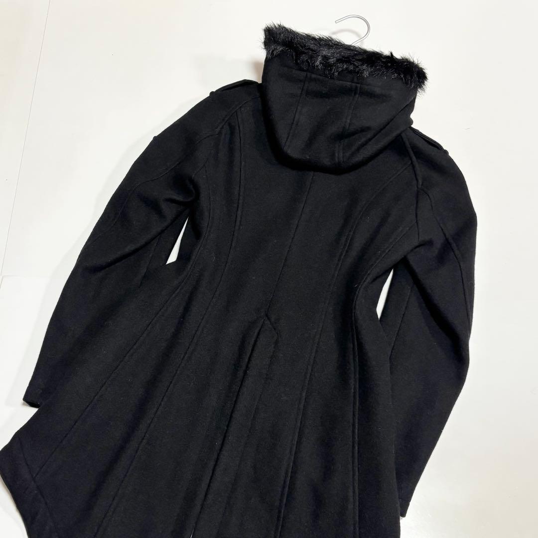 BPN ブラックピースナウ 黒 燕尾 ファー・フーディ コート M - メルカリ