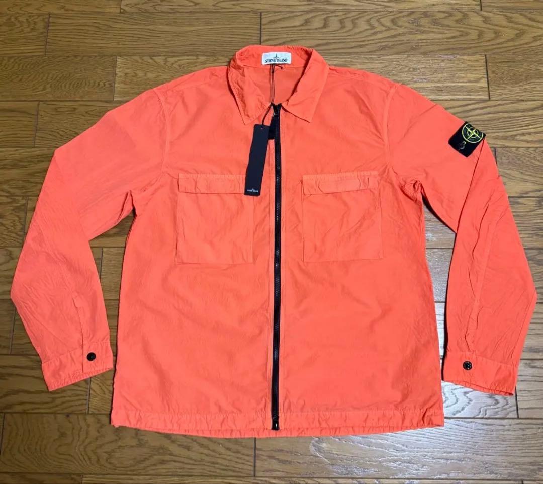 STONE ISLAND オレンジ ナイロンジャケット - メルカリ
