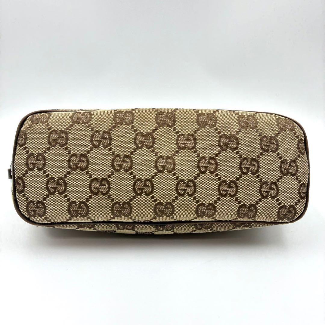 GUCCI グッチ アクセサリーポーチ GG柄 キャンバス ブラウン系