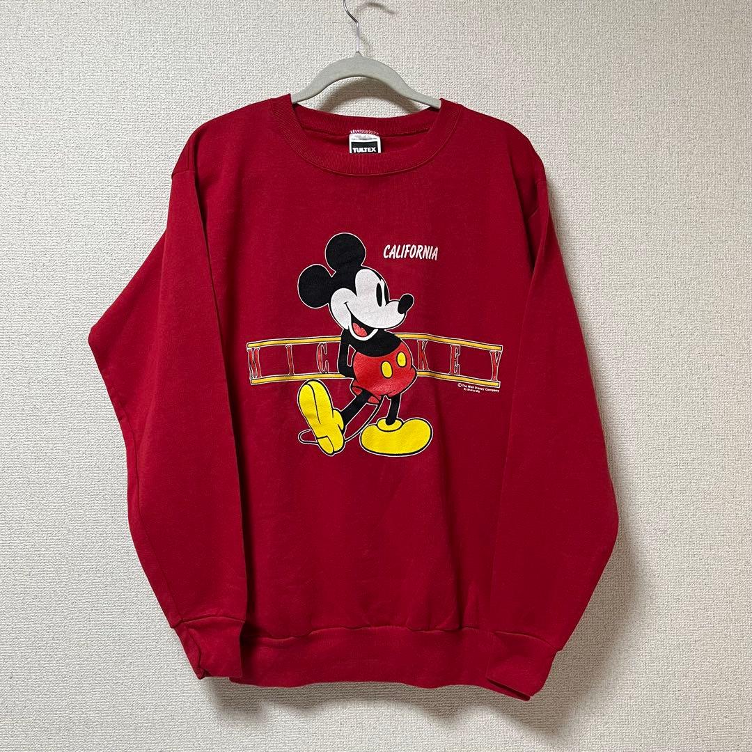 希少 新品 デッドストック TULTEX 90s ミッキーマウス スウェット L
