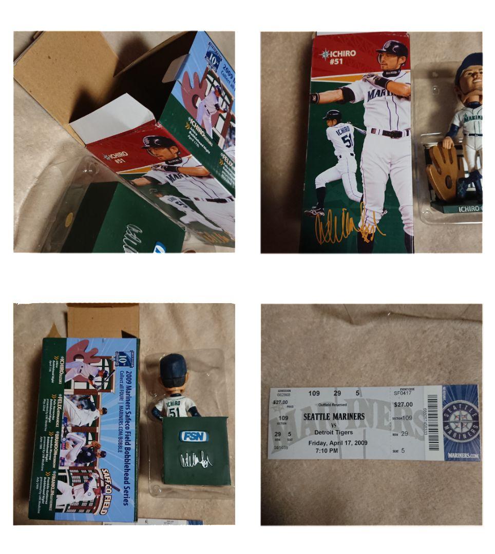 イチロー 2007-09年 球場限定配布 ボブルヘッドドール 当日チケット付