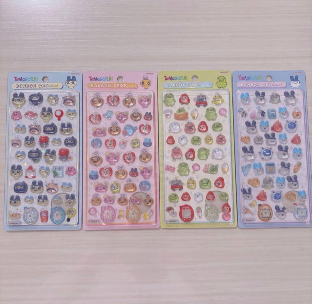 たまごっち ボンボンドロップシール 4種 4枚セット たまごっち