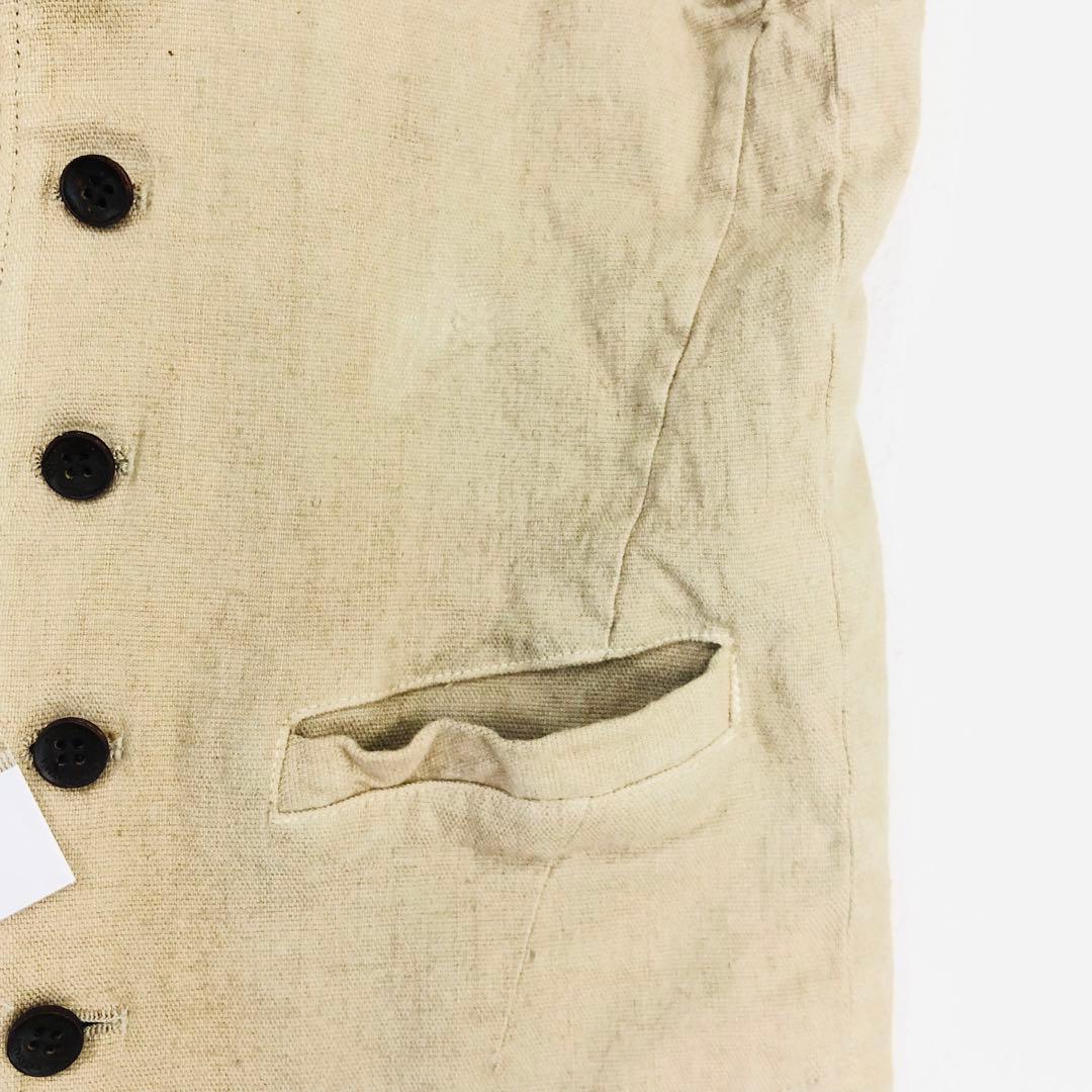 1439 BACKLASH バックラッシュ ベスト スカル 髑髏 牛革 麻 M - メルカリ