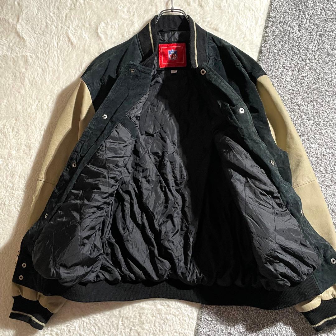 NFL ニューオリンズ・セインツ レザースタジャン ボディスウェード