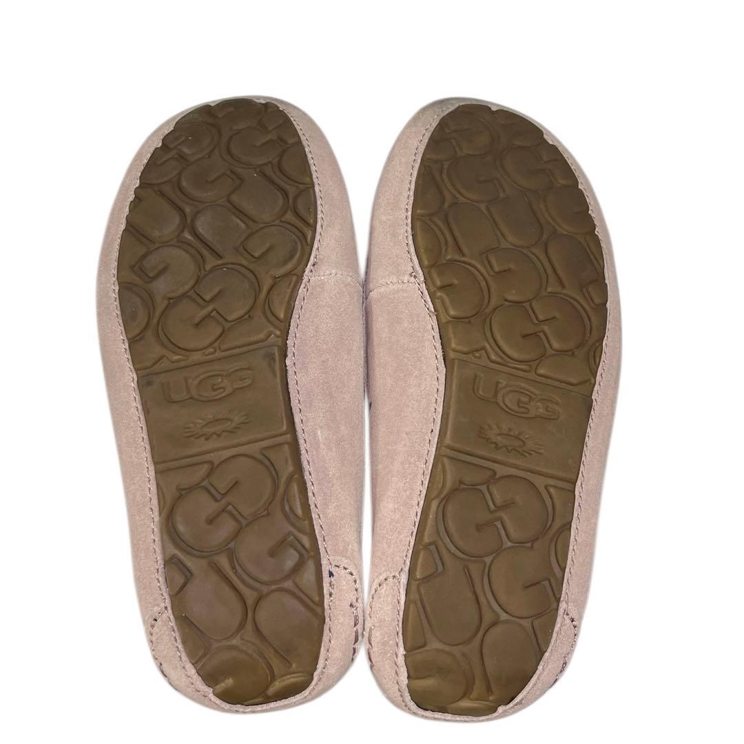 UGG アグ アンスレーボウ モカシン ローファー ピンク スエード 22cm