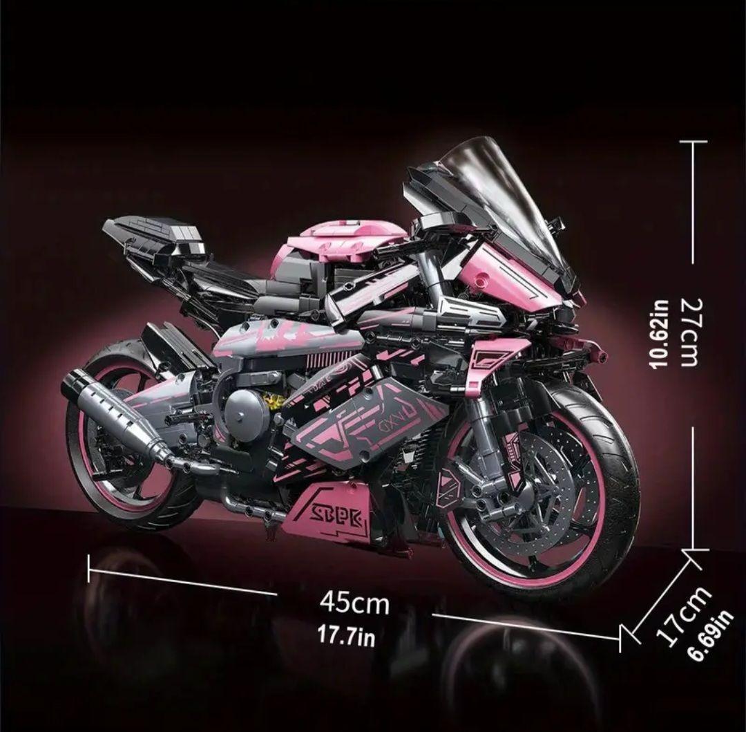 ブロック式プラモデル『SBPK MOTORCYCLE』ピンクカラー - メルカリ
