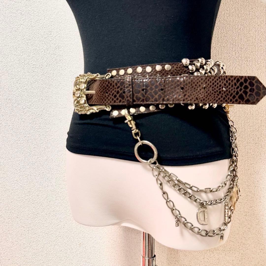 激レア】d.i.a.ダイヤ ギャル必須アイテム!!! チェーン 太 ベルト