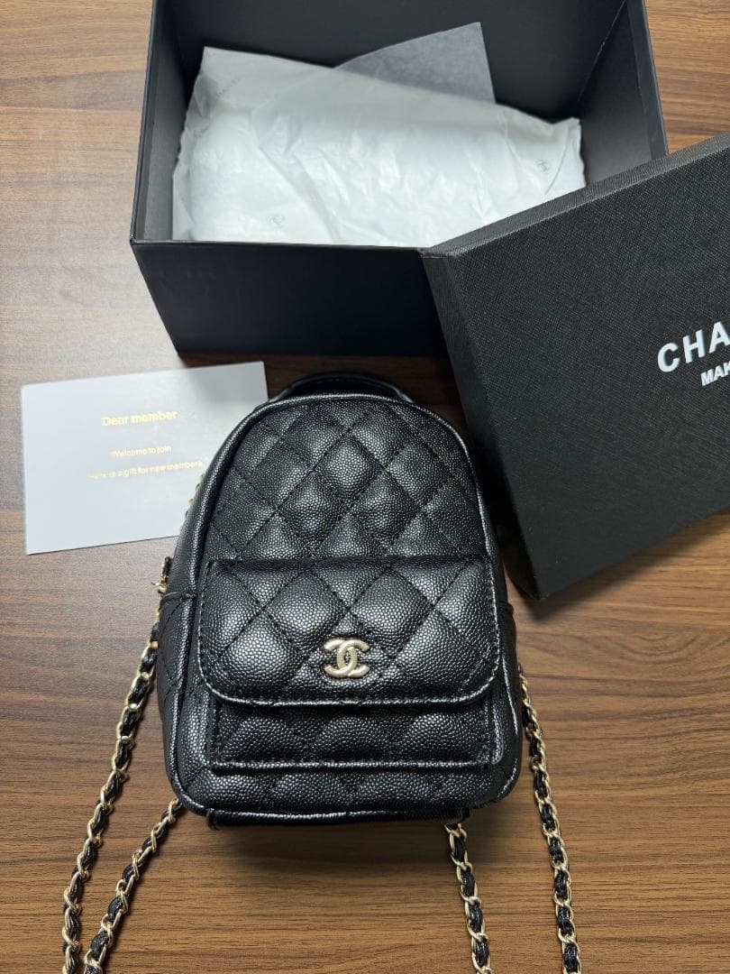 状態良好 ✨cHaNeL✨ブラック レザー バックパック - メルカリ
