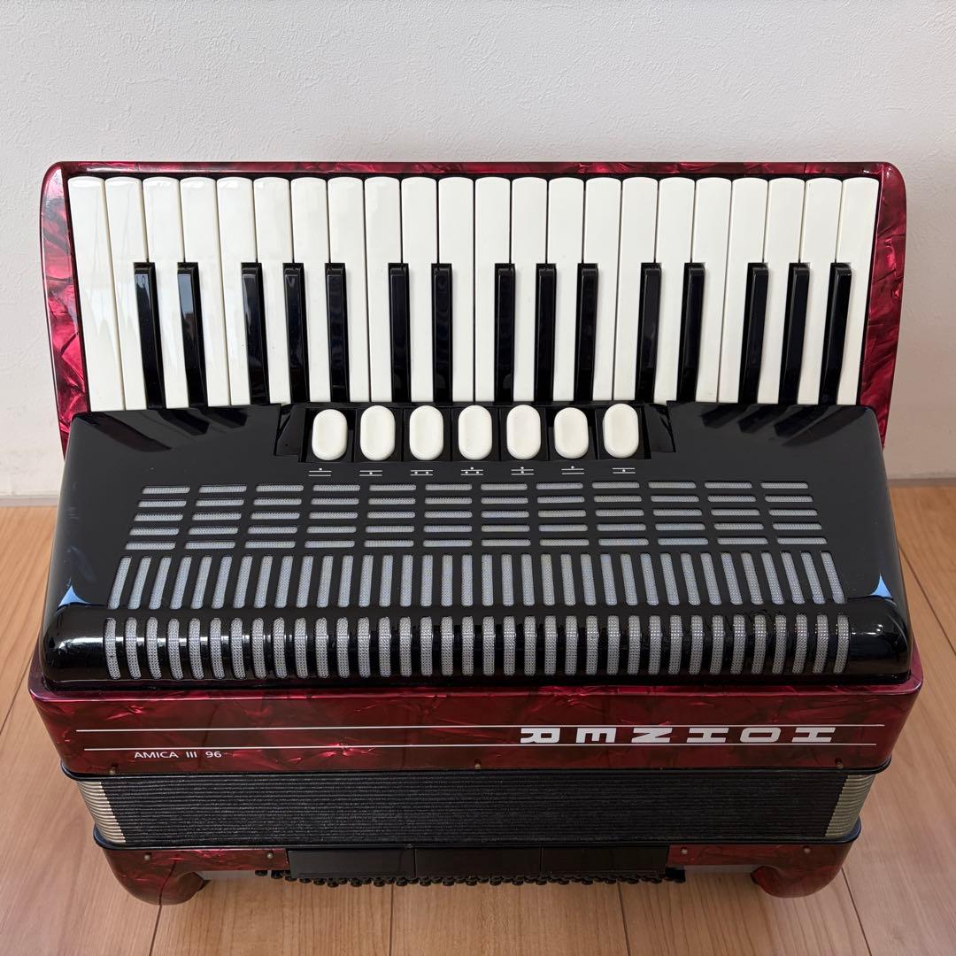 HOHNER AMICA Ⅲ 96 アコーディオン 96ベース ホーナー 赤 - メルカリ