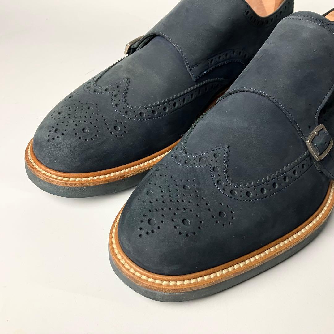 良品】Salvatore Ferragamo ダブルモンク ドレスシューズ 9 - メルカリ