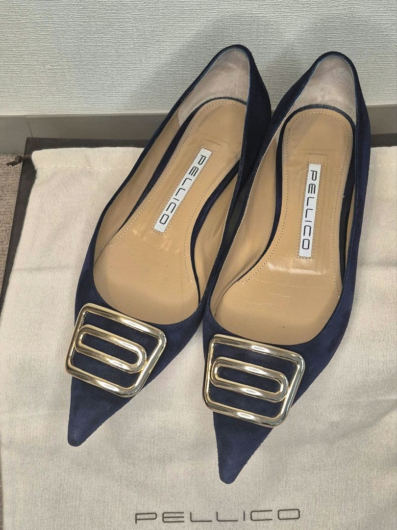 PELLICO デュエアネッリ CUORE ネイビー 37.5 現行品 - メルカリ