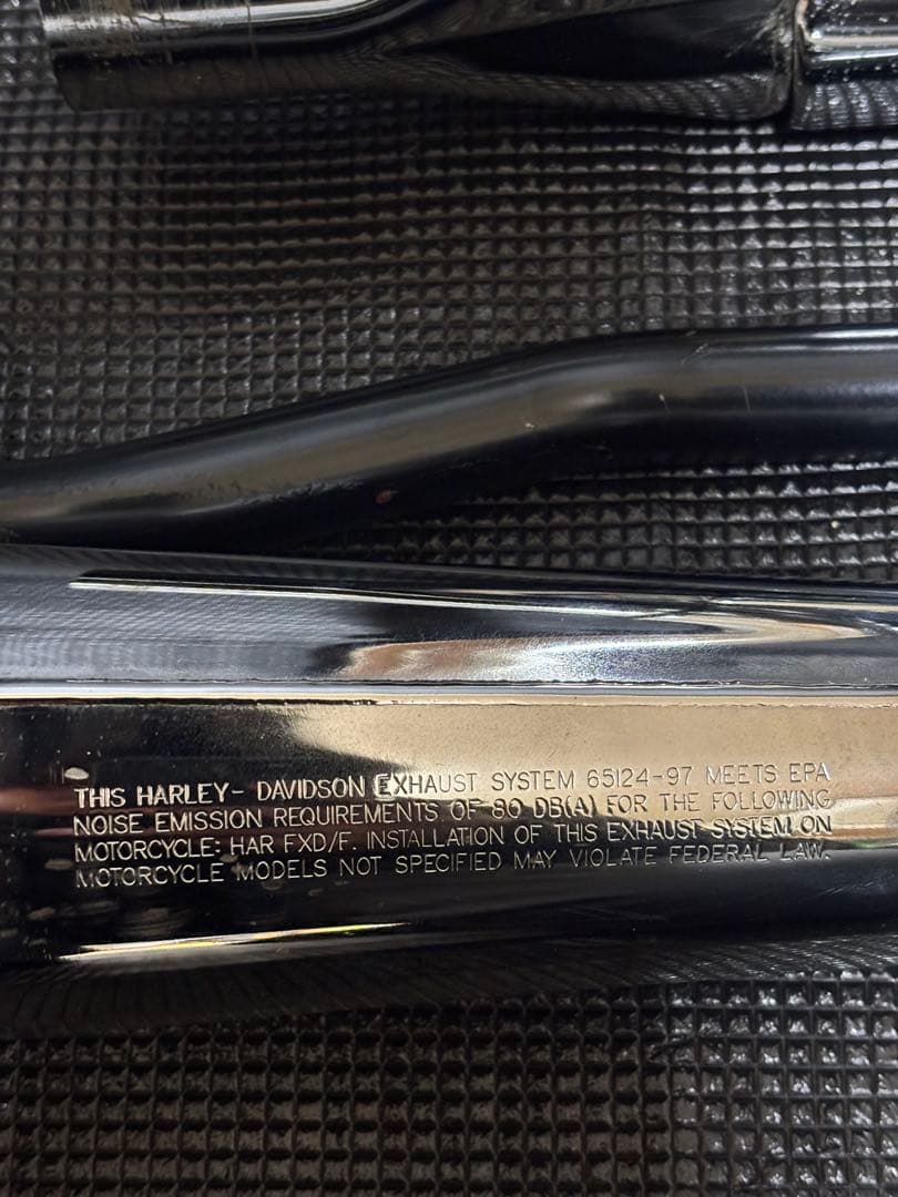 希少）ハーレー ダイナ FXDL 純正オプション 2in1 マフラー ステー付
