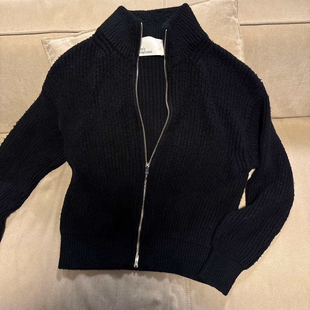 トップス Simply Complicated DS KNIT SWEATER Nordic Damage Jacquard Prime-Over Crew Neck Knit Pullover