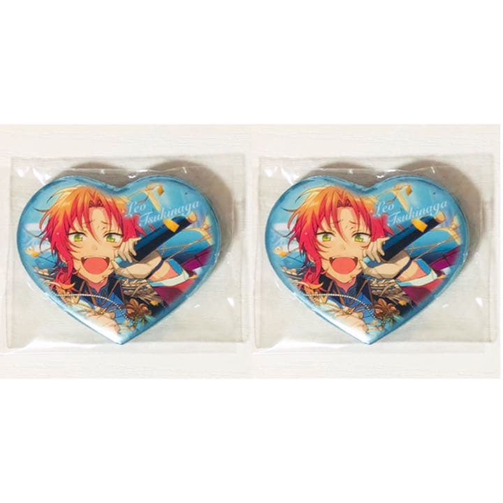 新品☆あんスタ☆Knights【月永レオ】ハートカンバッジ☆缶バッジβ