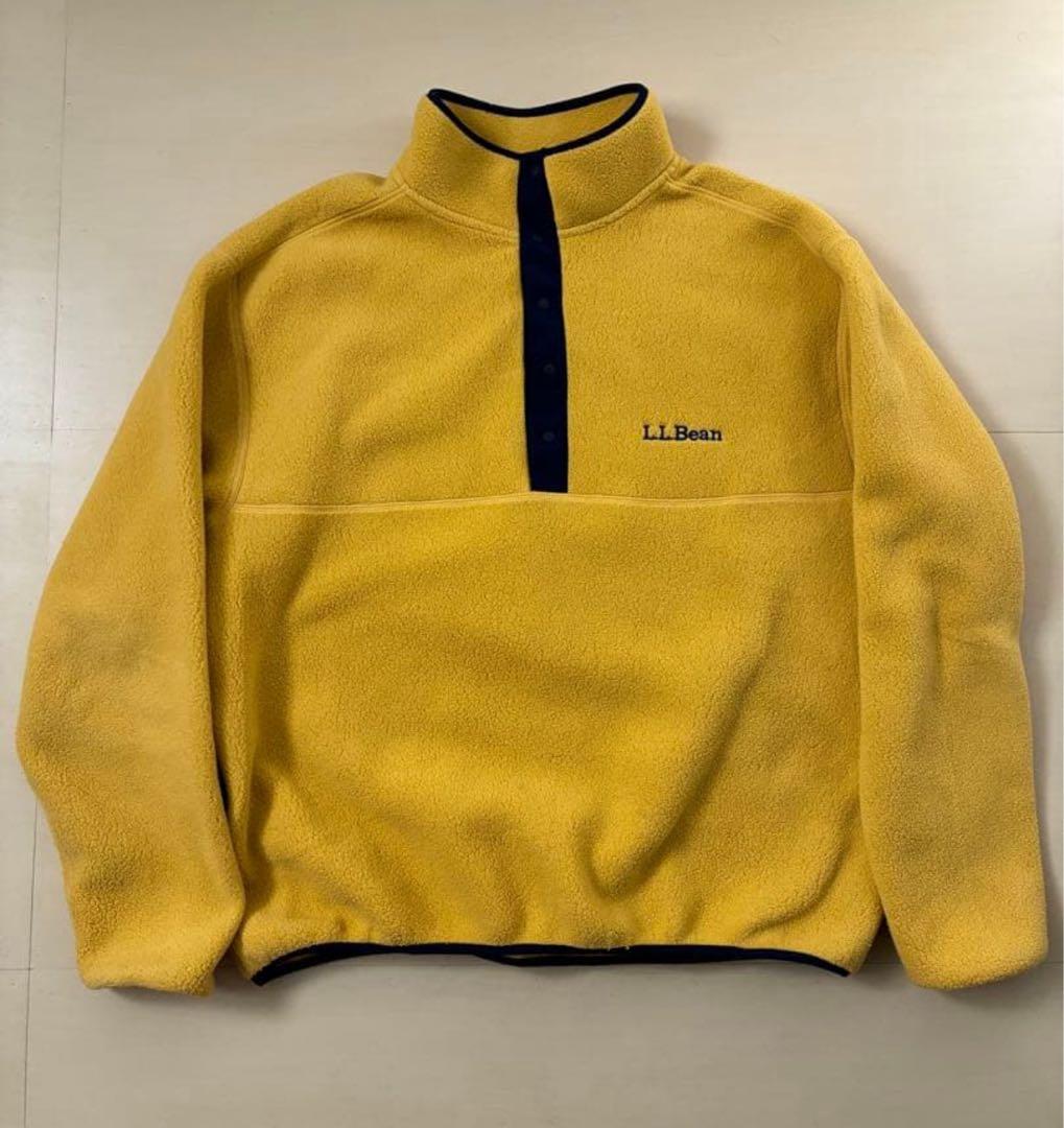 美品 L.L.Bean フリース スナップT イエロー - メルカリ