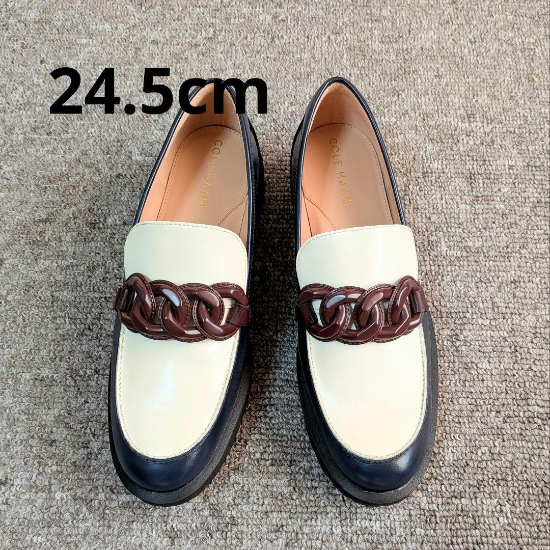 未使用 COLE HAAN コールハーン ジュネーブ チェーン ローファー COLE HAAN / コールハーンジュネーブチェーン ローファー 7B(24cm相当