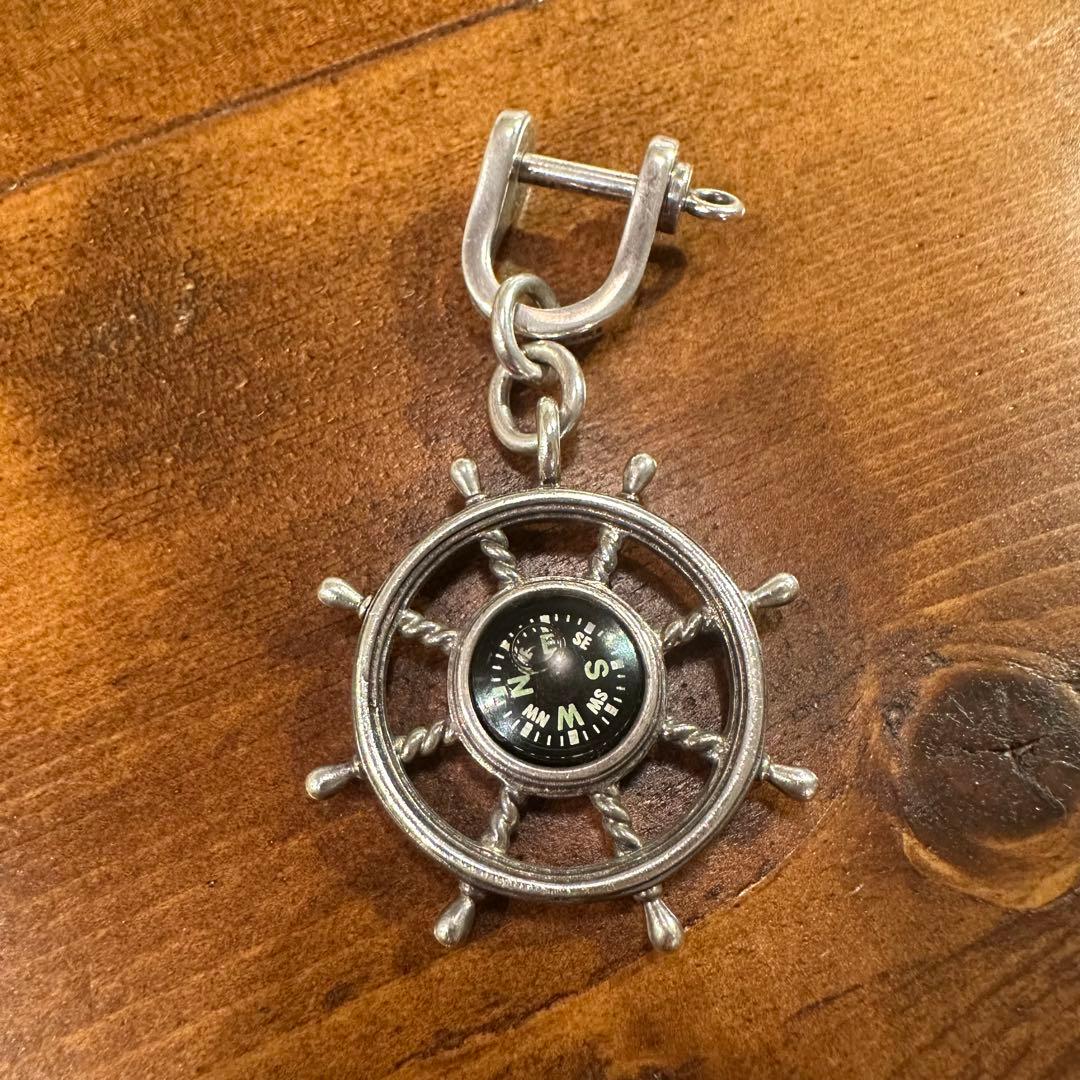 ティファニー ヴィンテージ コンパス 方位磁針 キーホルダー キーリング 925 Tiffany & Co. - ティファニー ヴィンテージ コンパス 方位磁針