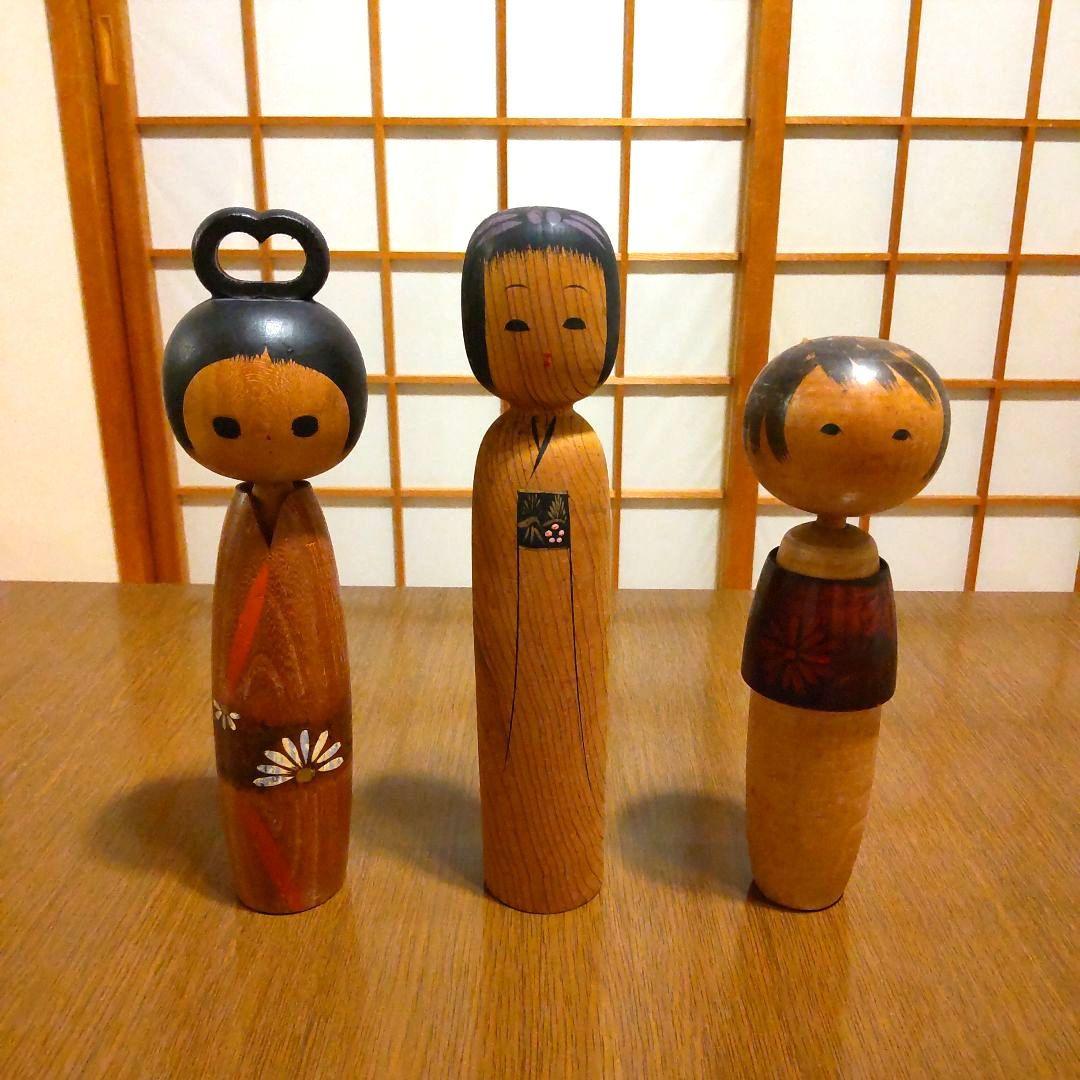 創作こけし ふじ子作 ・又五郎作・亮一作 郷土玩具人形 工芸品 昭和