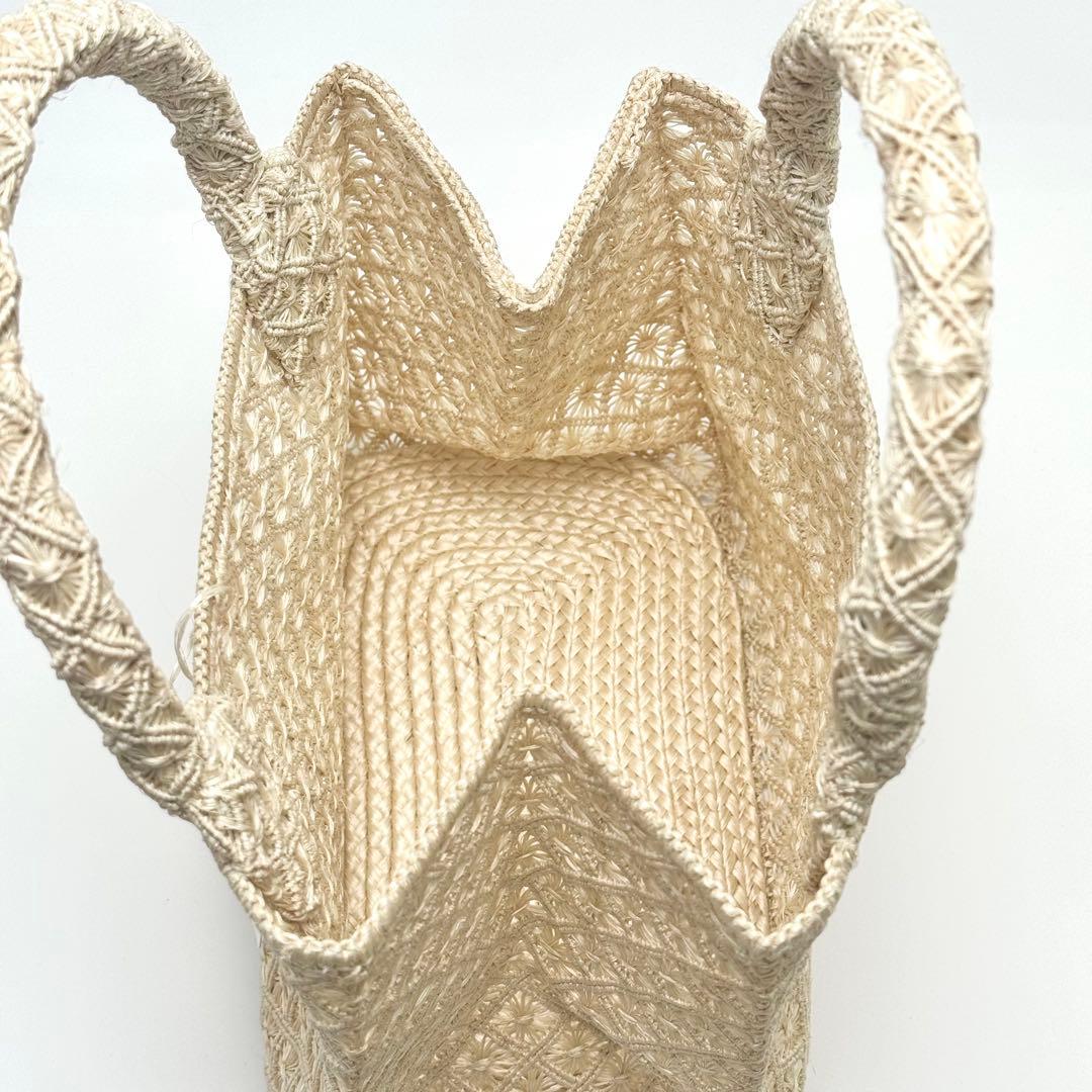 アバカ 籠バック M+abaca 花繋ぎ 夏単衣 6598 - メルカリ