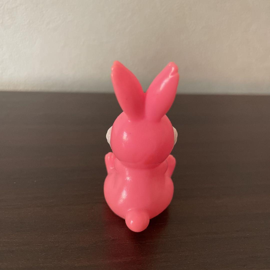 薬局 ぴょんちゃん ソフビ 指人形 ピンク うさぎ 当時物 非売品 レア