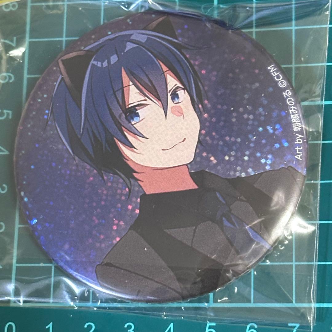 ボーカロイド初音ミク KAITO 缶バッジ 猫耳 朝顔みのる キャットパーティー