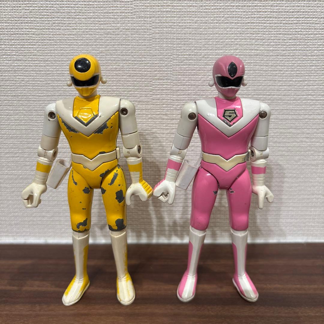 当時物 絶版 光戦隊マスクマン 超合金 イエロー ピンク 1987年／昭和