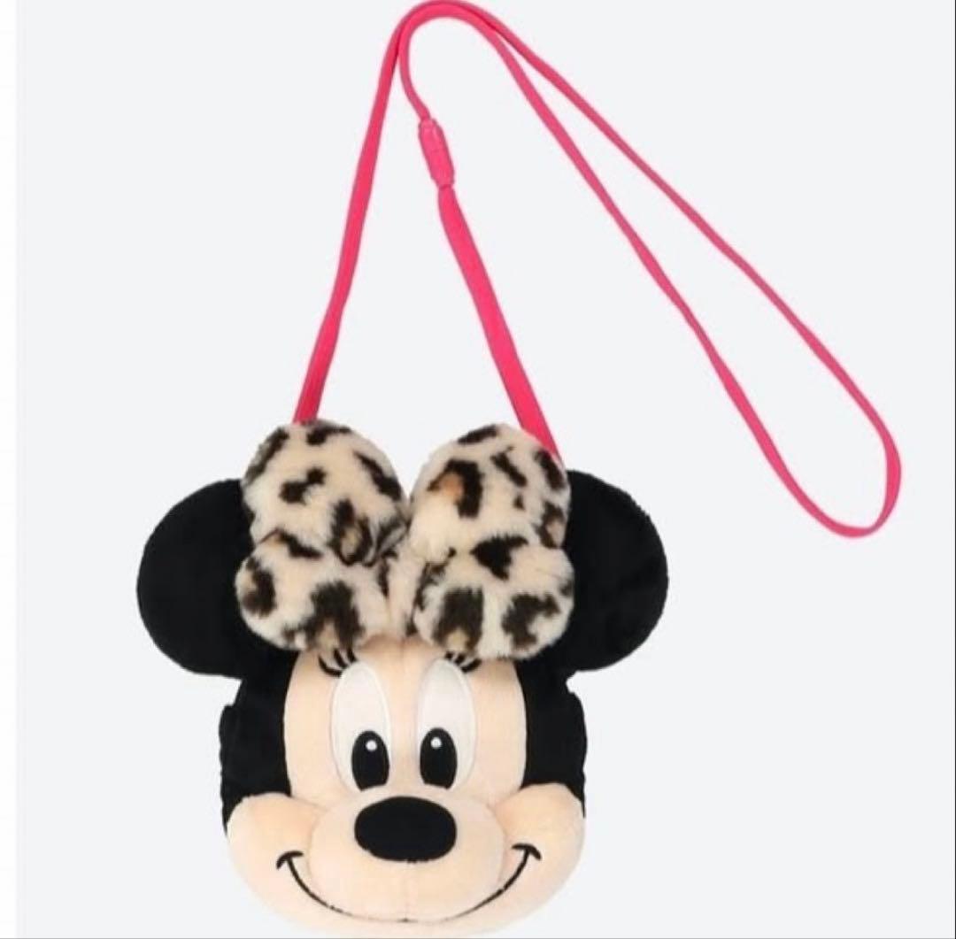 ディズニー ヒョウ柄 ミニー ショルダーバッグ ポーチ ポシェット