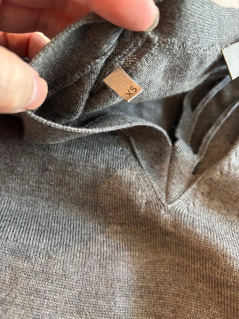 ディオールオム エディスリマン 2004AW Vネックニット グレー - メルカリ