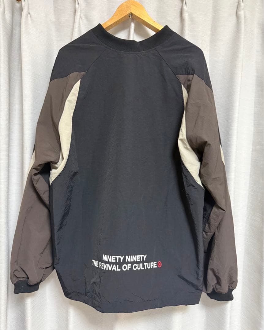 9090 (Ninety Ninety)ナイロンジャケット 黒/ベージュ - メルカリ