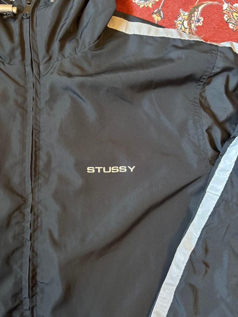 90s old stussy ナイロンフルジップパーカー ブルゾン - メルカリ