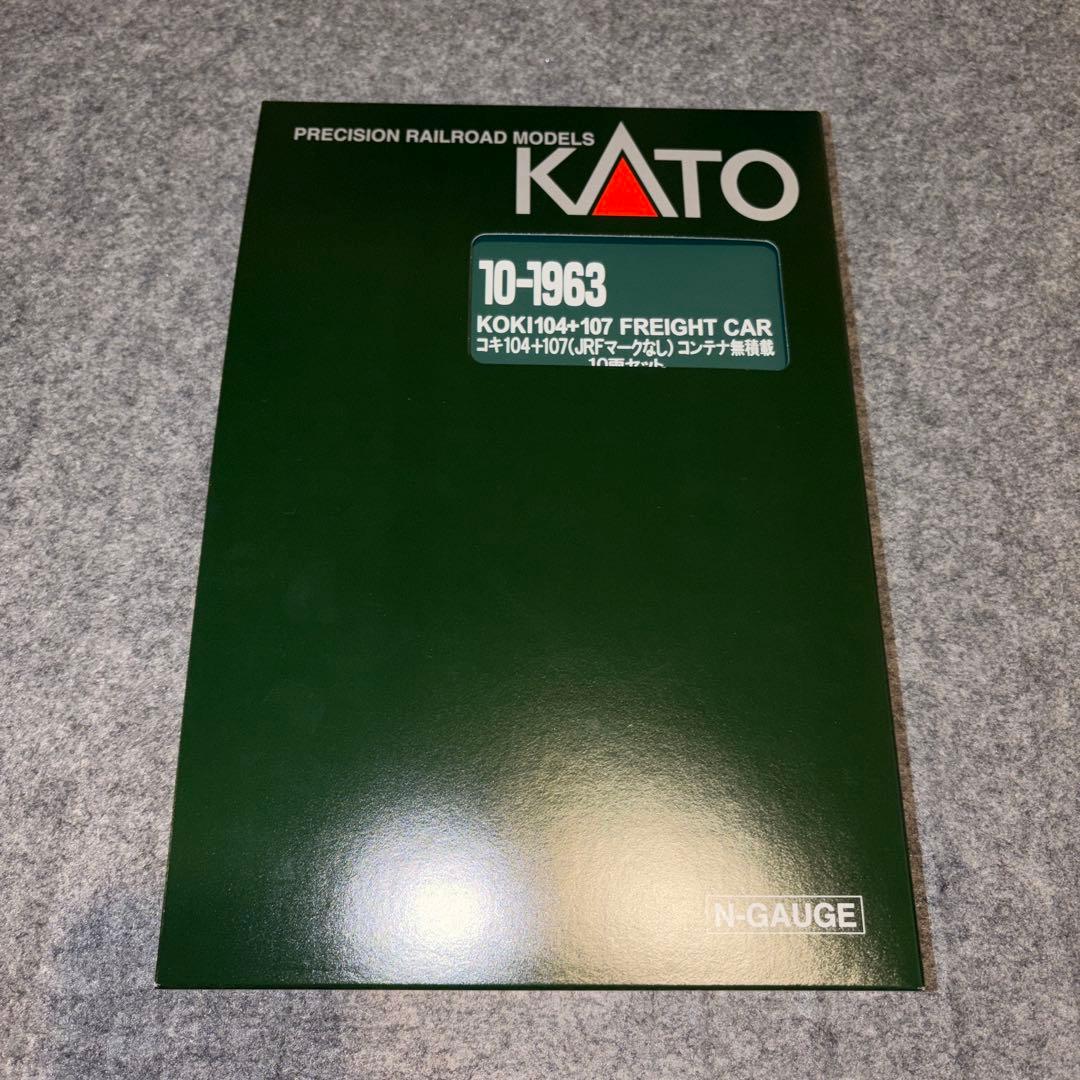 KATO 10-1963 コキ104+107（JRFなし）コンテナ無積載10両 カトー 10-1963 コキ104+107 JRFマークなし コンテナ無積載 10両セット