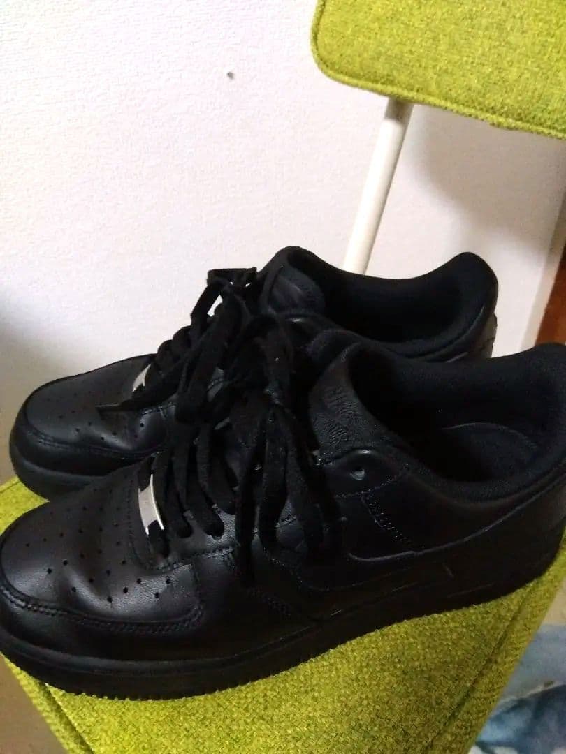 美品‼️ナイキ　エアフォース1　 ブラック　27.5cm