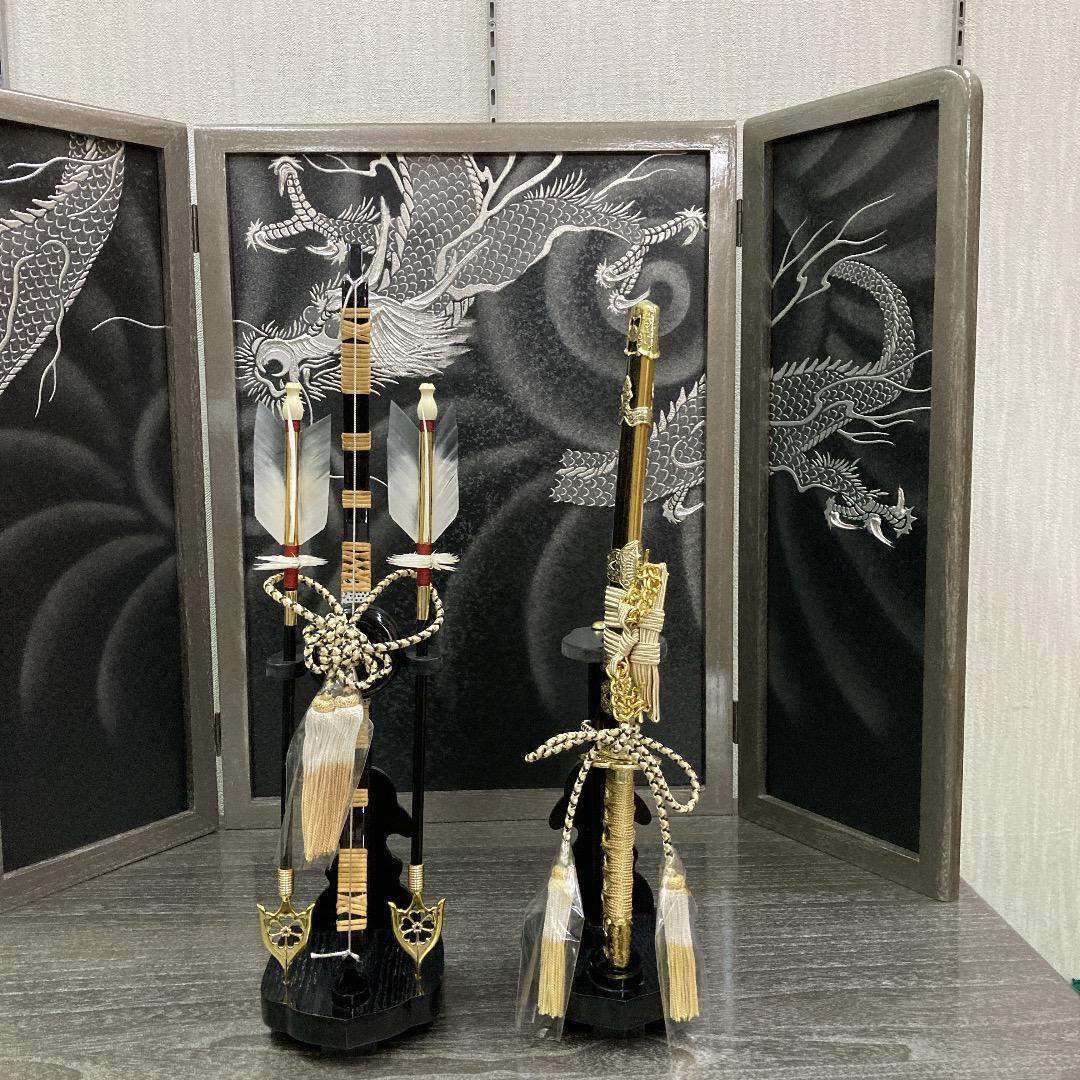 F4 訳あり特価！台巾75㎝位 五月人形鎧飾り 収納鎧飾り 五月鎧飾り