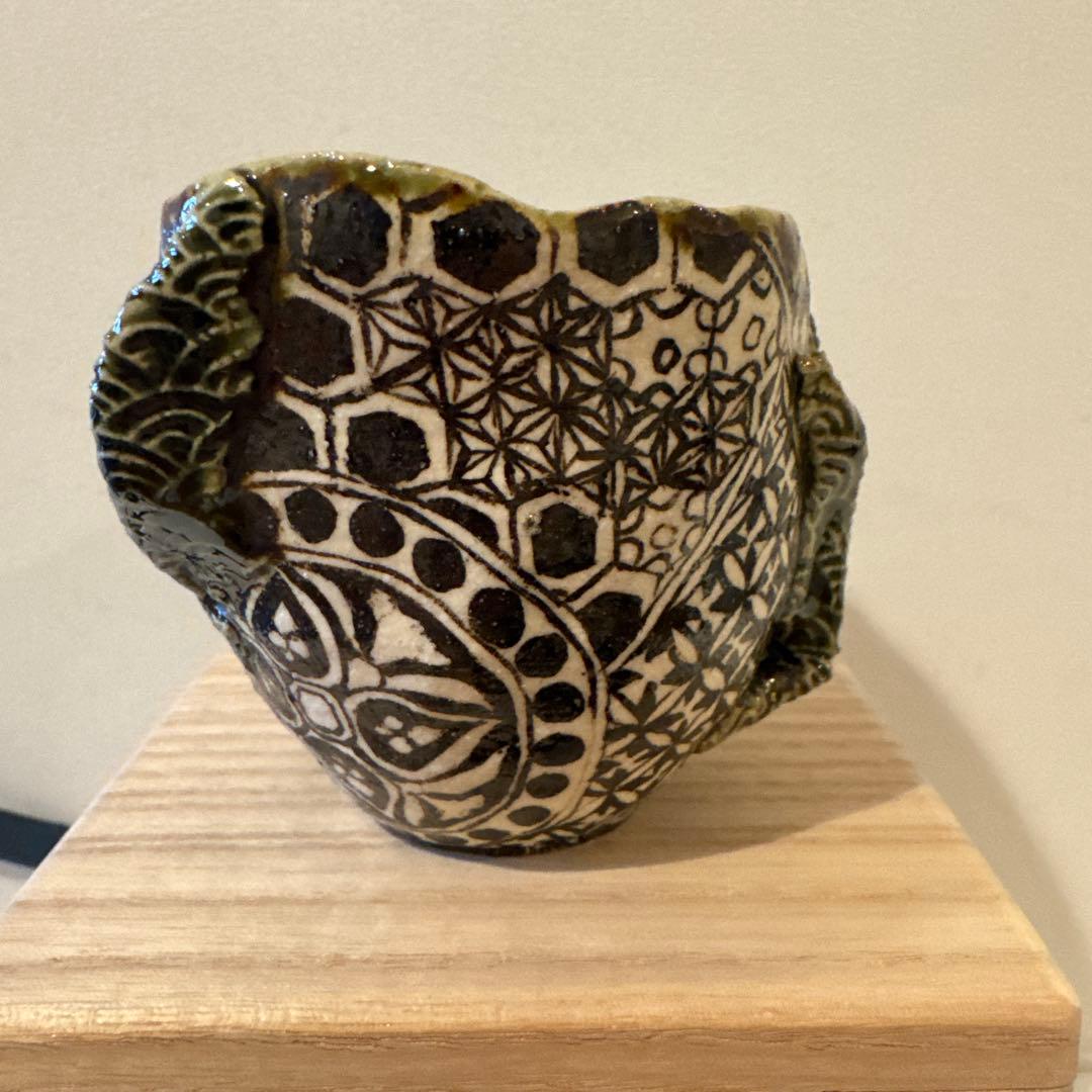 山口真人 織部琳派 ぐい呑 入手困難