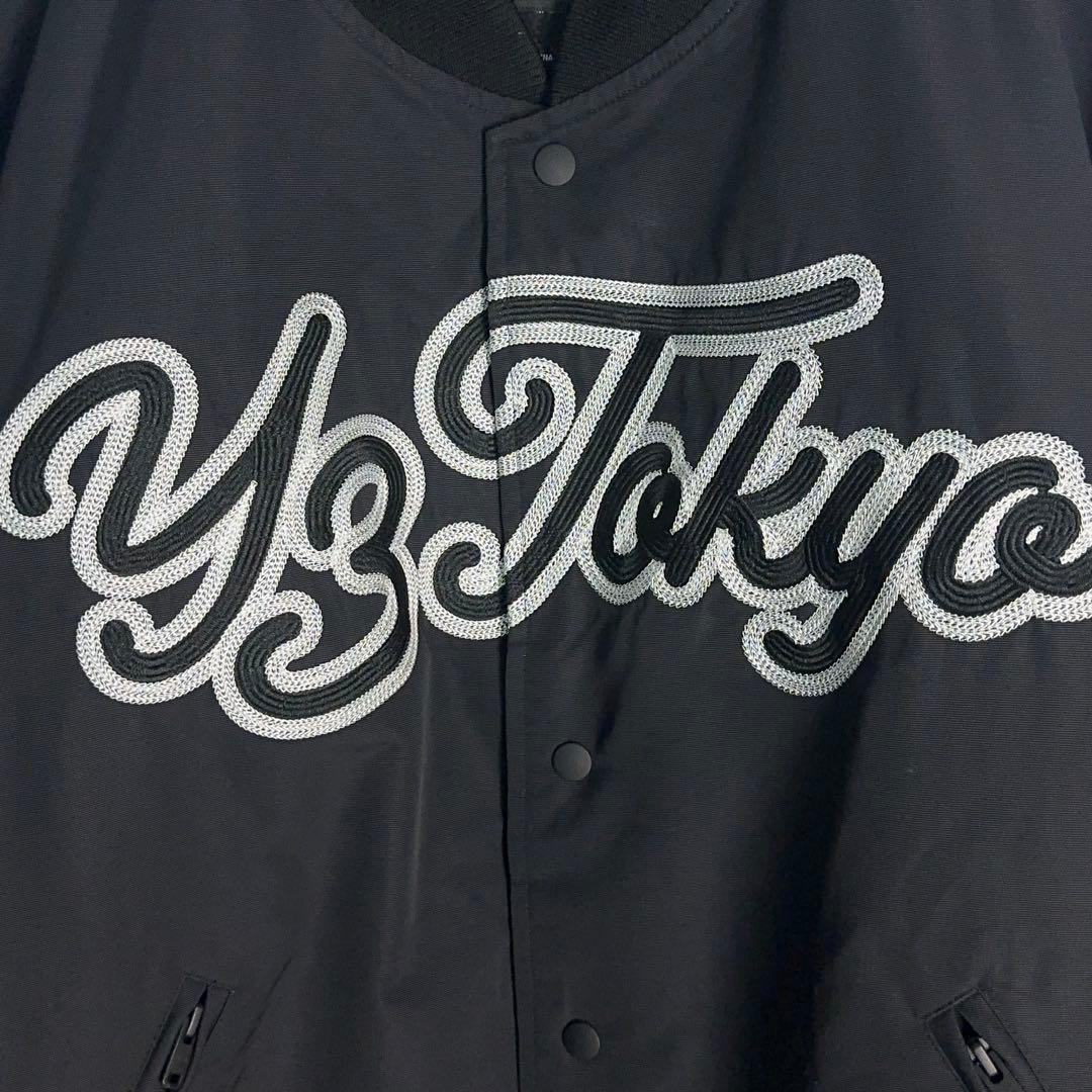 11742【美品・XLサイズ】Y-3 刺繍ロゴ 中綿入りジャケット 定番カラー黒