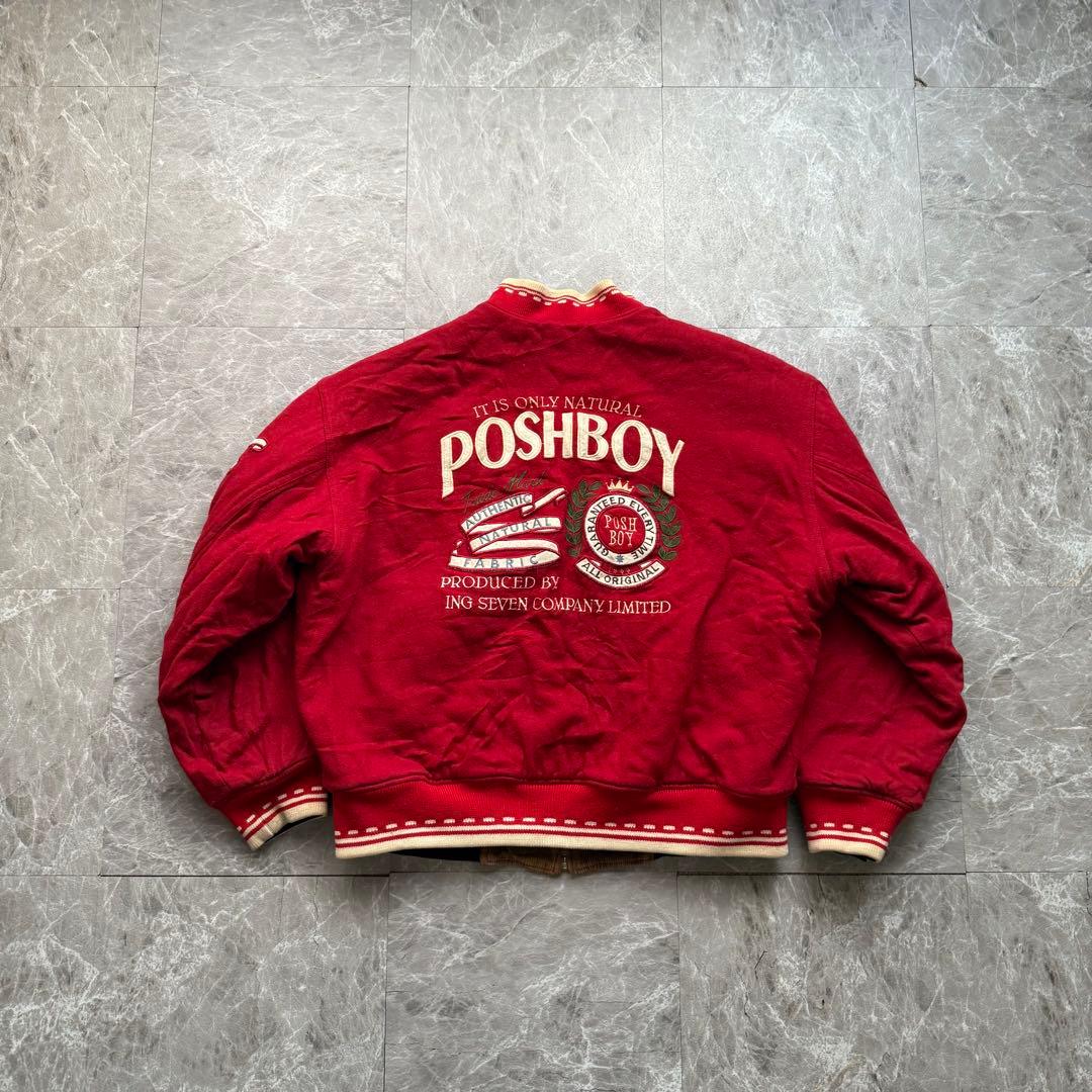 POSH BOY コーデュロイ ウールスタジャン リバーシブル 中綿入り