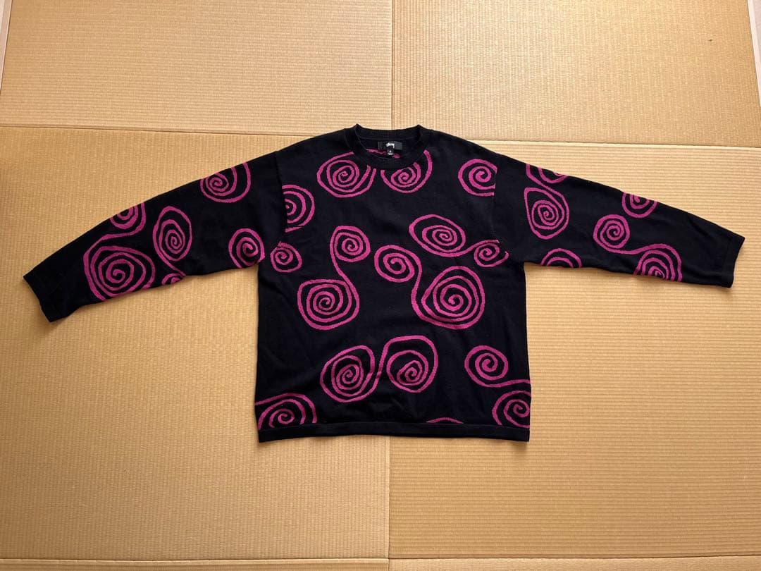 Stussy スワールパターン ニットセーター M Stussy スワールパターン ニットセーター アイボリー - メルカリ