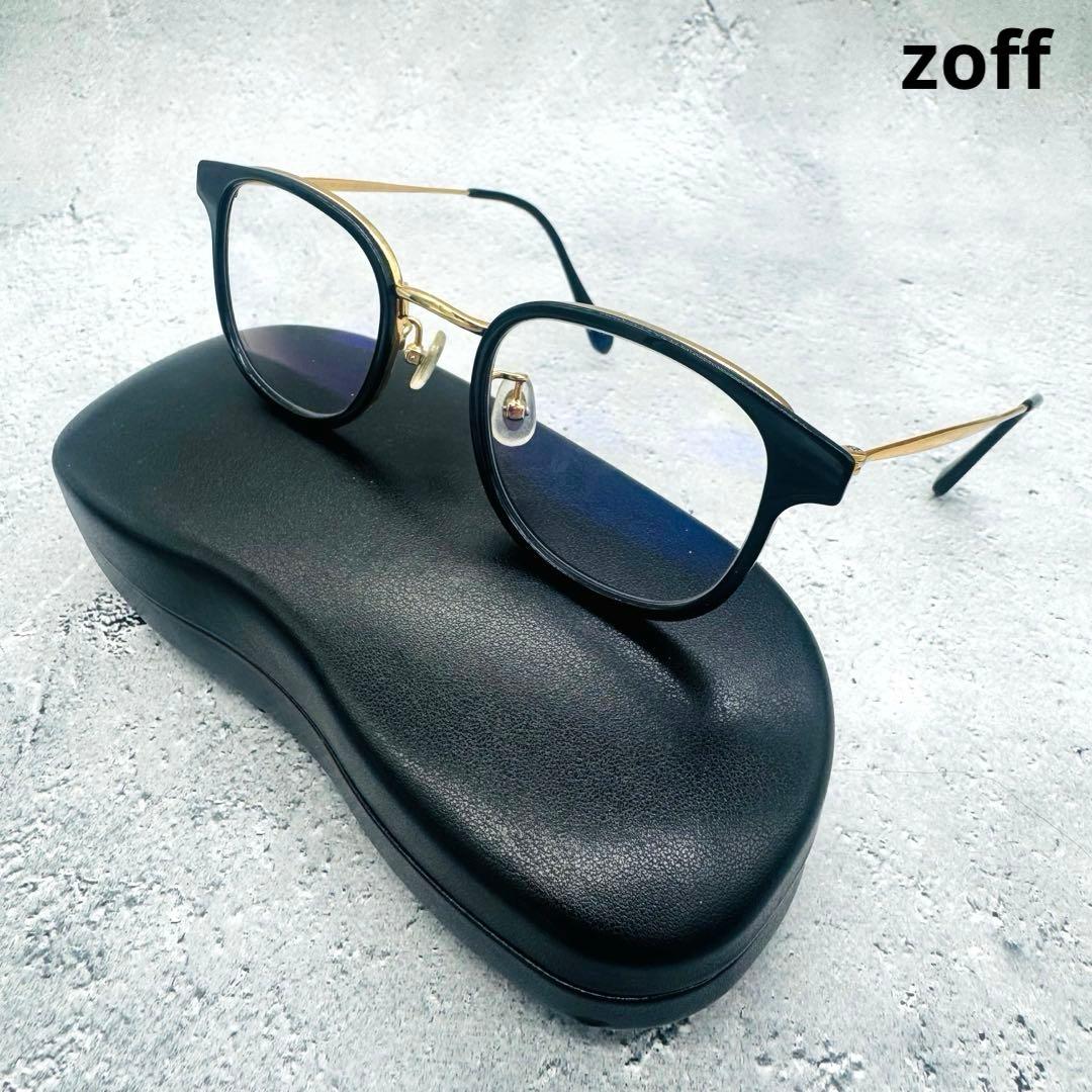 zoffゾフ 度なし眼鏡 ブラック×ゴールド クラシック - メルカリ