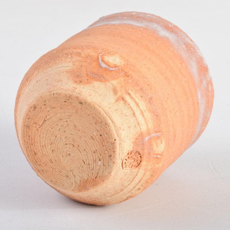 茶道具 萩焼 金子信彦作 茶入 仕覆付 共箱 V 8861