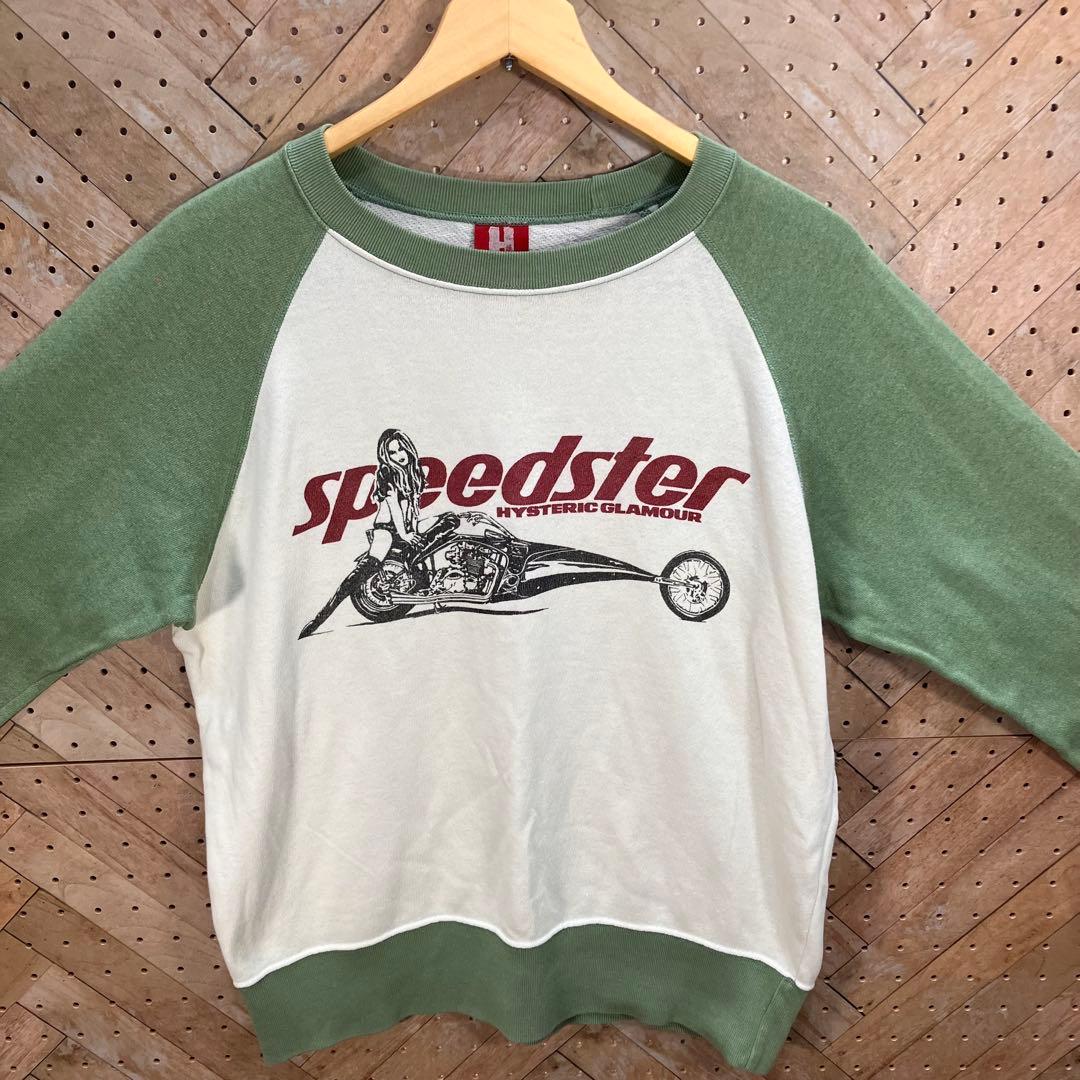 ヒステリックグラマー SPEEDSTER ラグラン 長袖スウェット 日本製