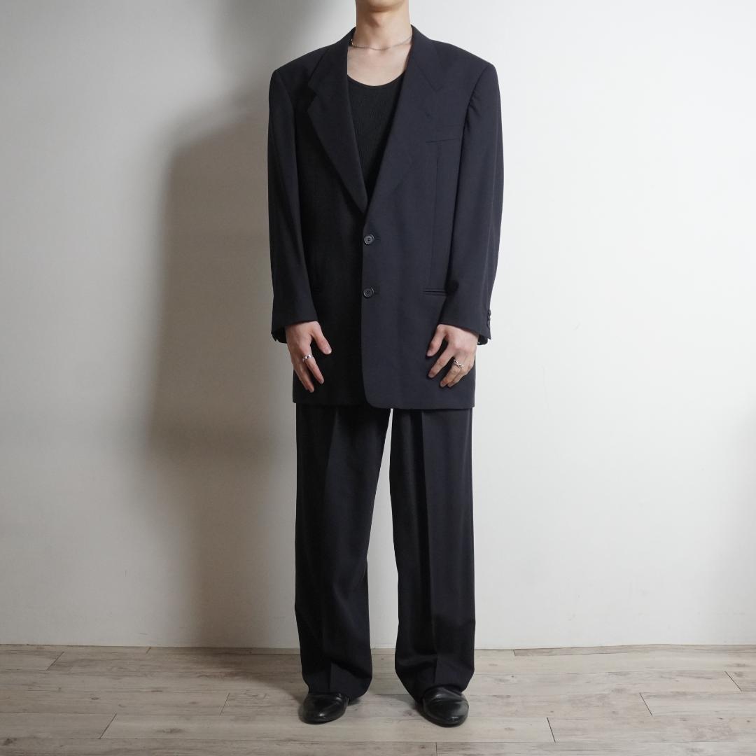 90s GIORGIO ARMANI シングルセットアップスーツ 紺/EW67 - メルカリ