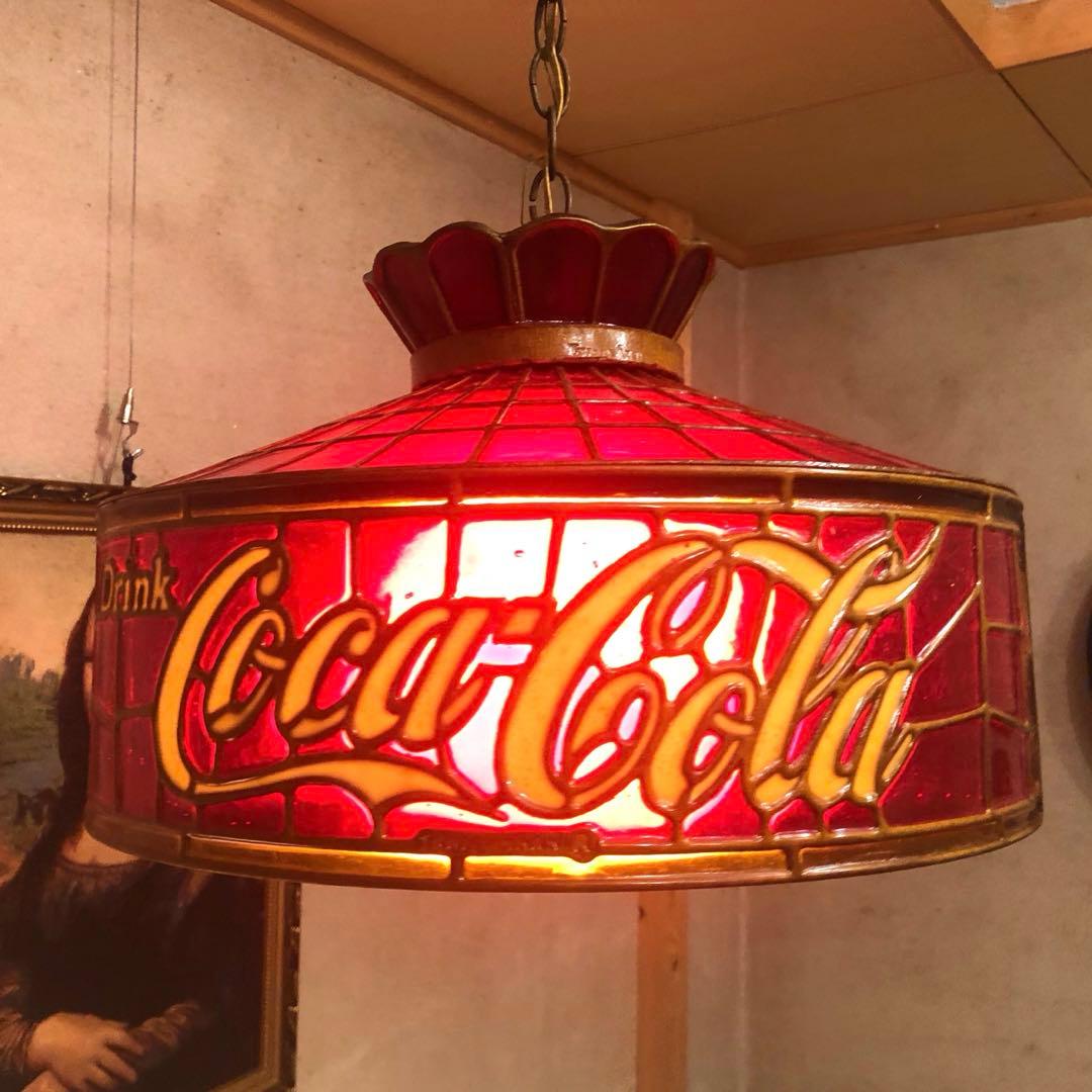 1960年代 コカコーラ ステンドグラス アドバタイジング ライト 看板