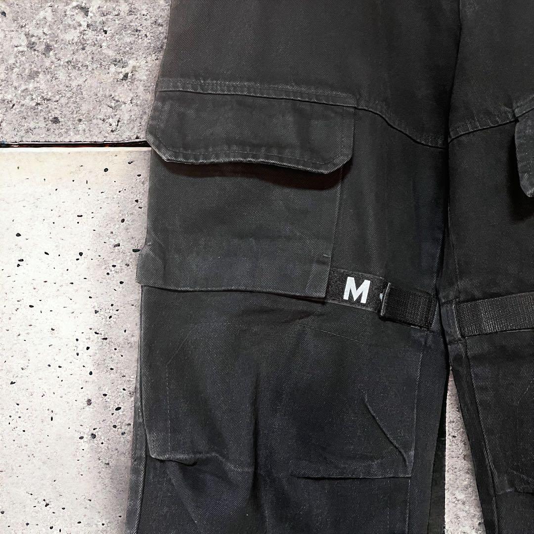 マリテフランソワジルボー 極太 シャトルパンツ ブラックデニム W34