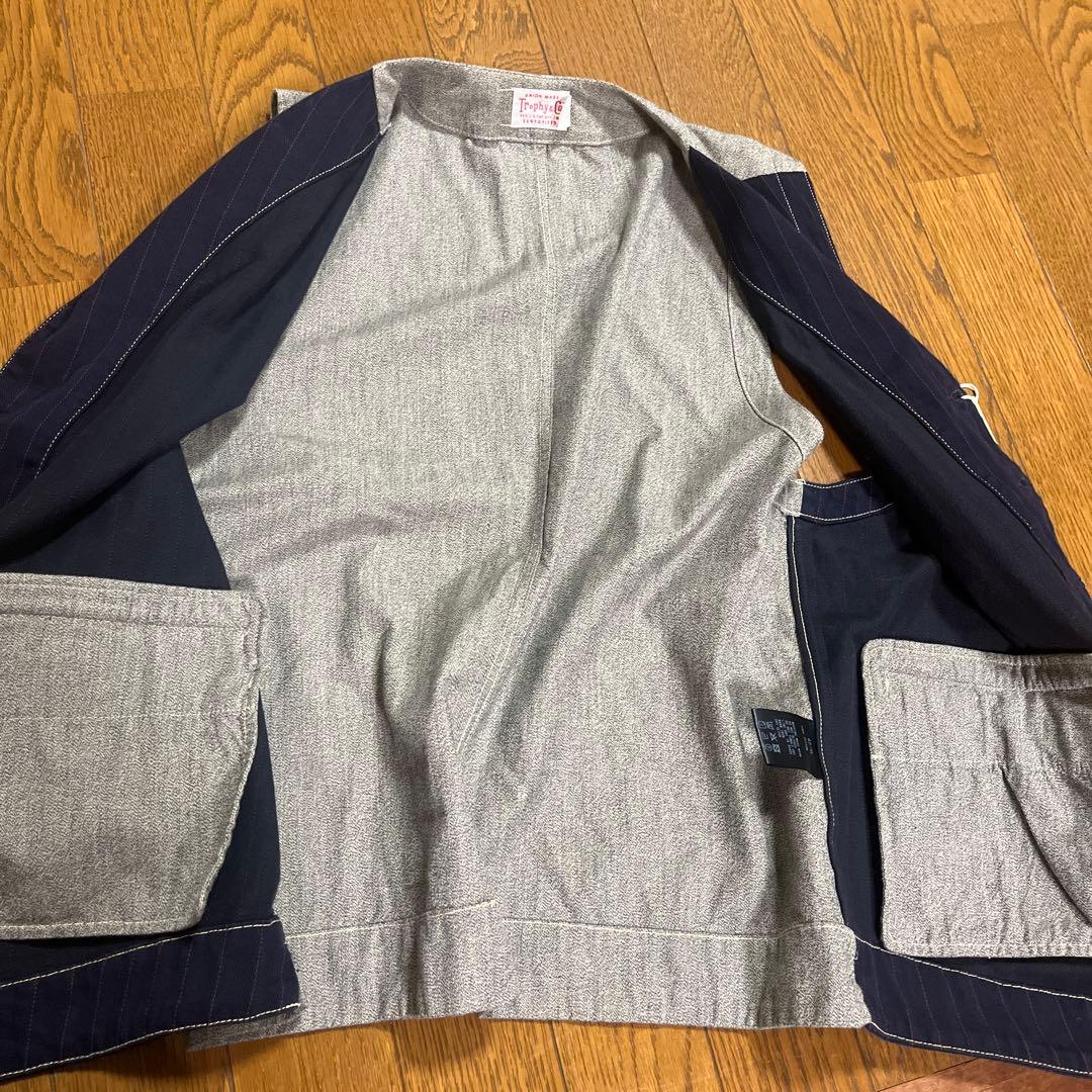 日本製【新品タグ付き】トロフィークロージング ストライプジレベスト